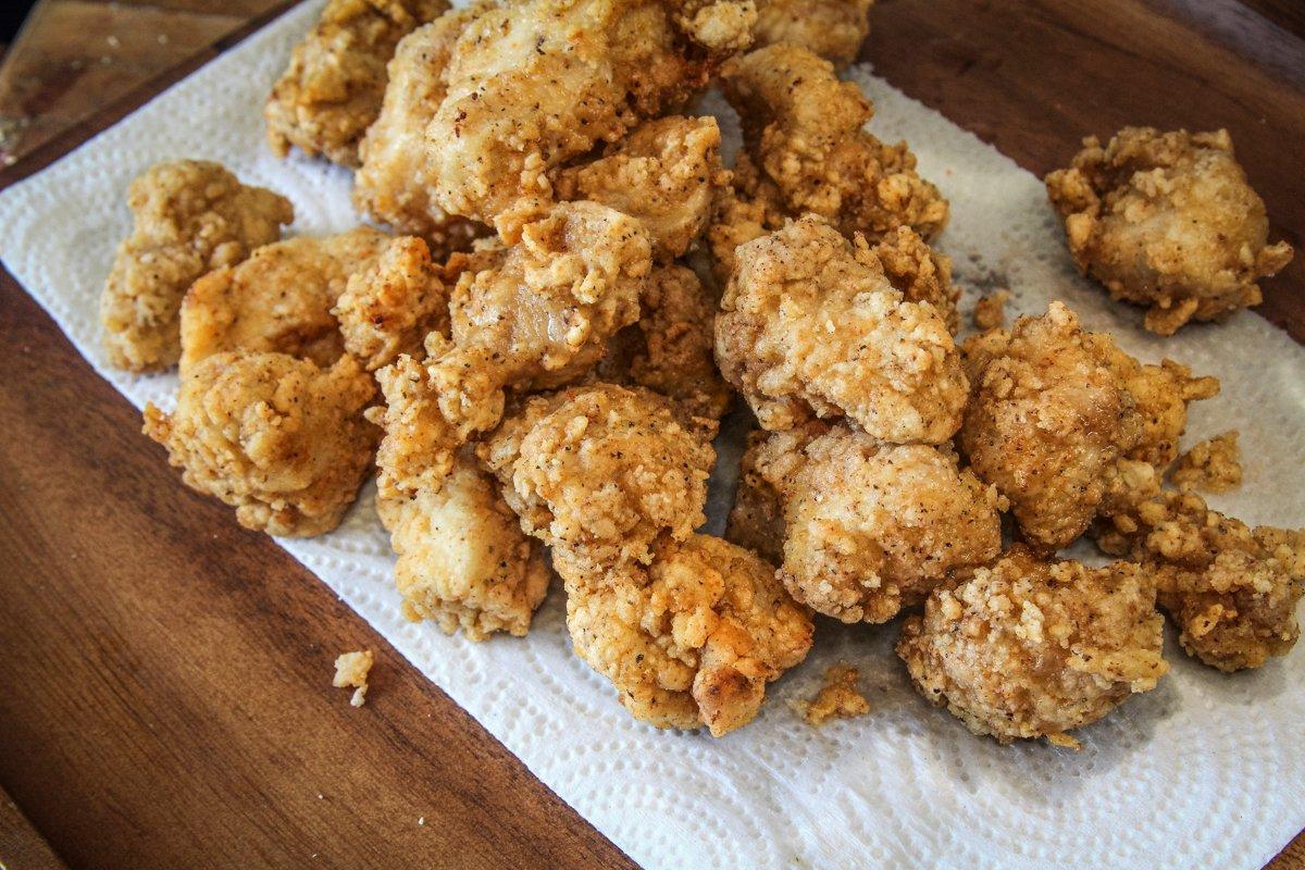Deep fry the turkey nuggets for extra crunchy goodness.