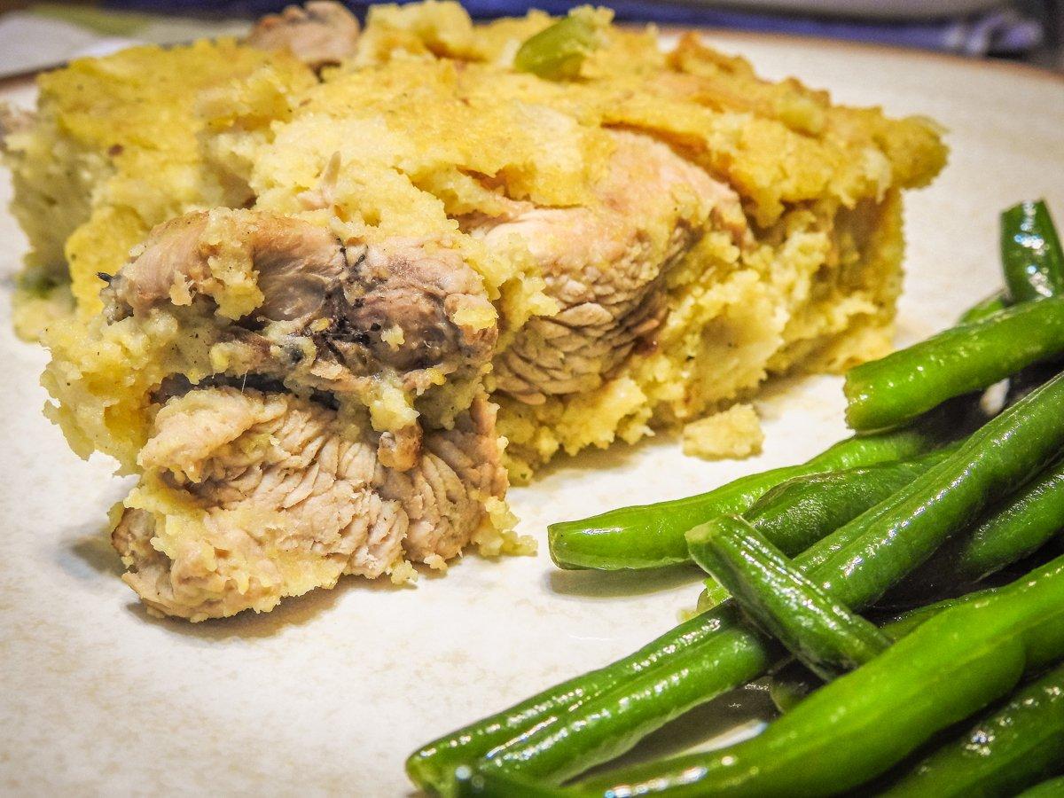 Serve the wild turkey and dressing casserole with your favorite Thanksgiving side dishes.