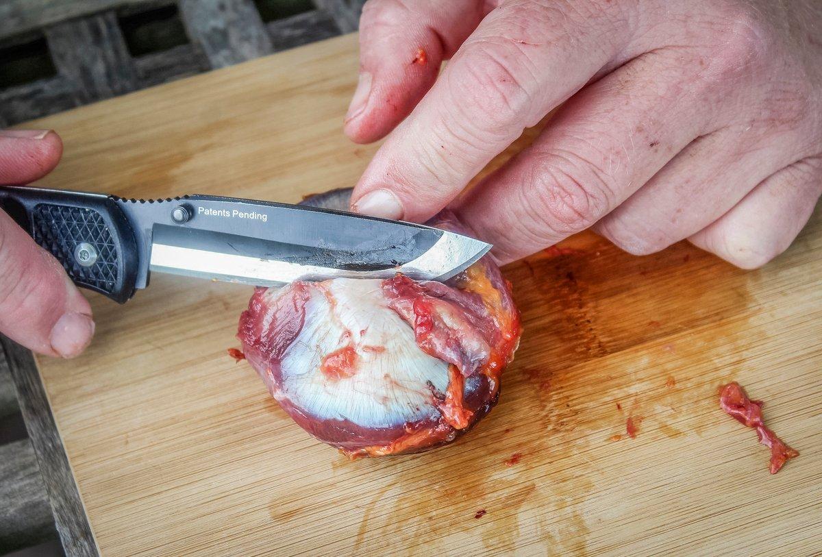 Step 3: Make a shallow cut over that line.