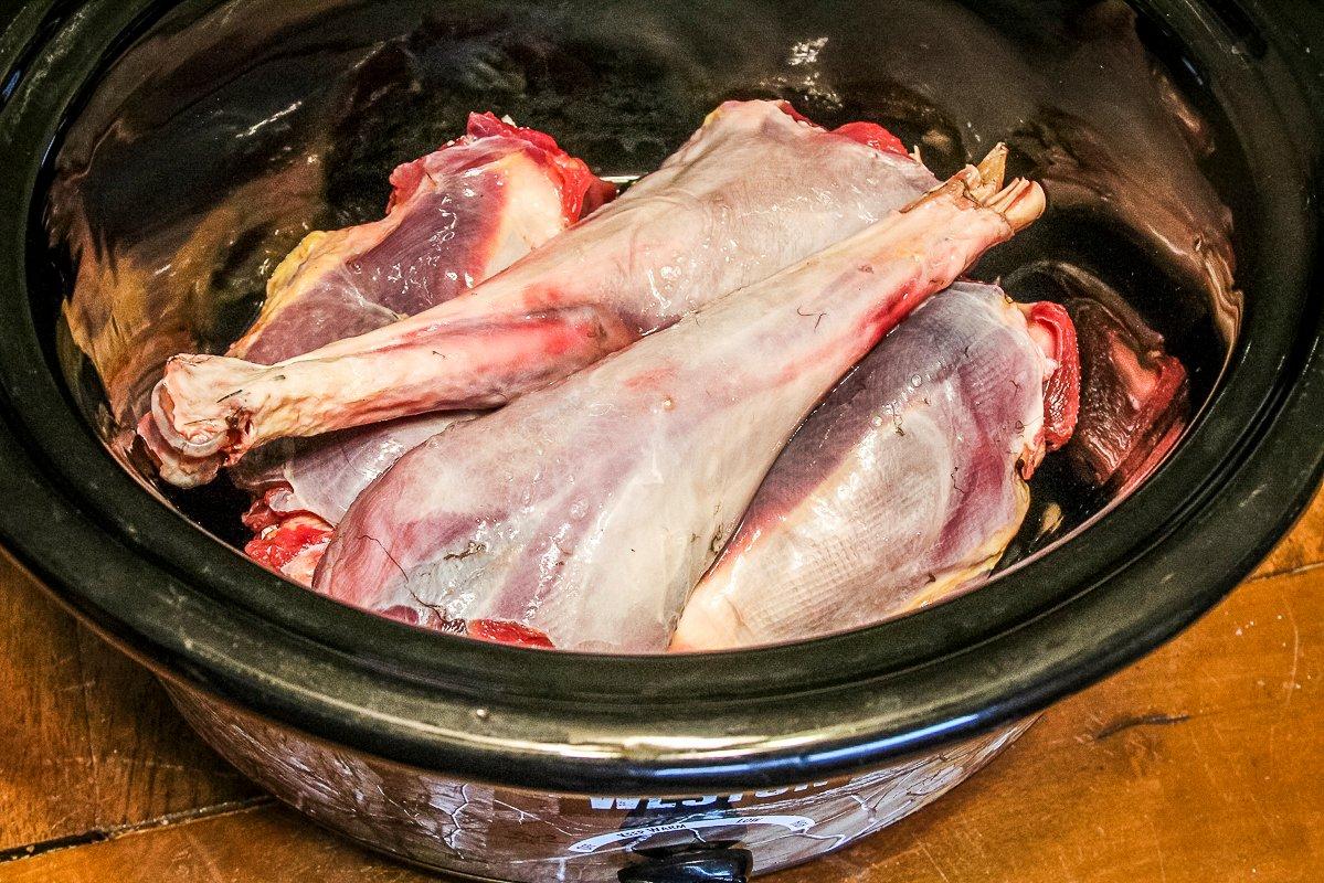 The Weston Realtree Slow Cooker is the perfect way to easily prepare turkey legs.