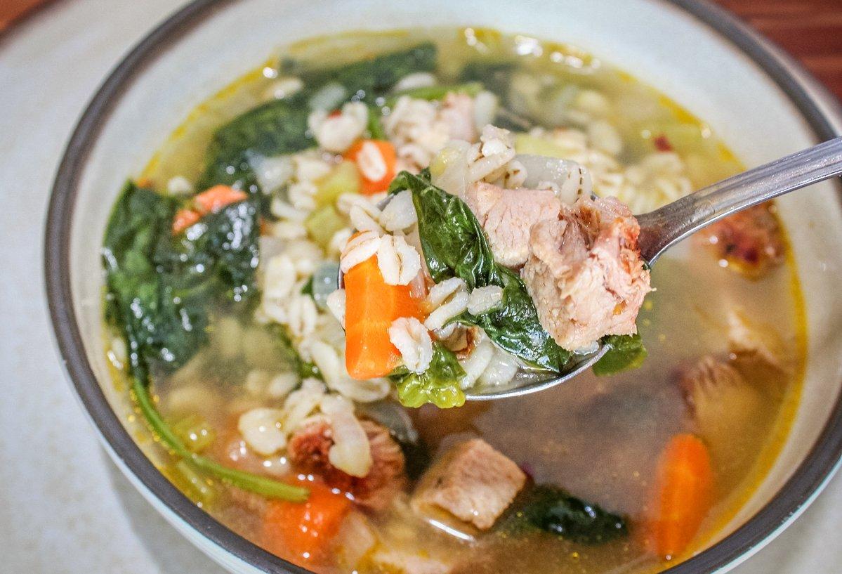 With plenty of vegetables and delicious wild turkey, this soup is perfect any time of year.