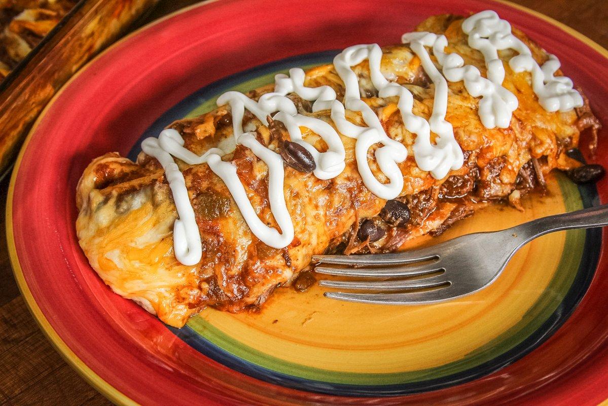 Wild Turkey Leg Enchiladas