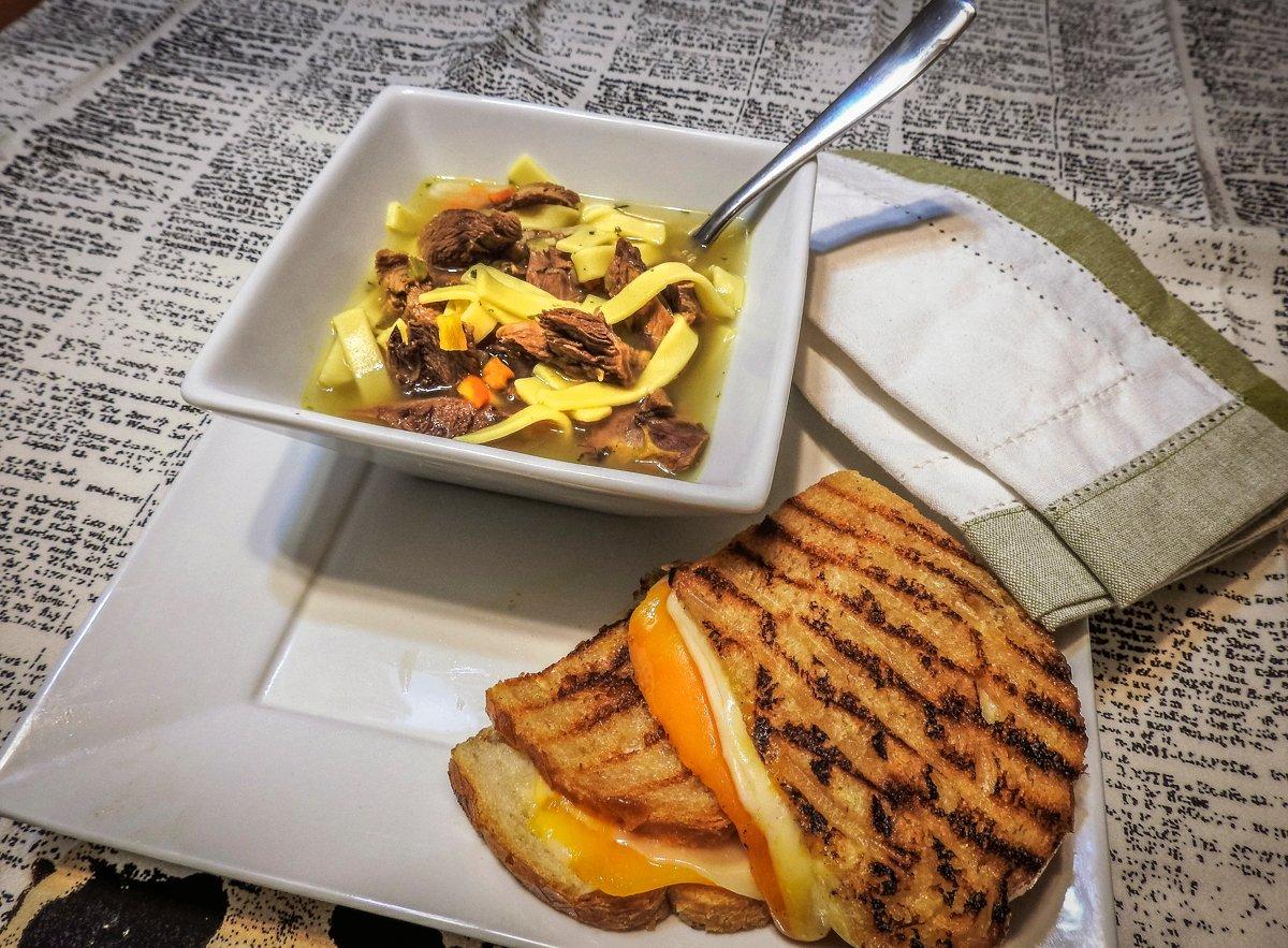 There is nothing like a home cooked meal of a bowl of soup paired with a nice grilled cheese sandwich.