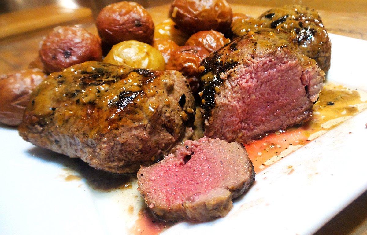 Keep the pan hot and the cook times short for a nice crust and perfect medium-rare finish.