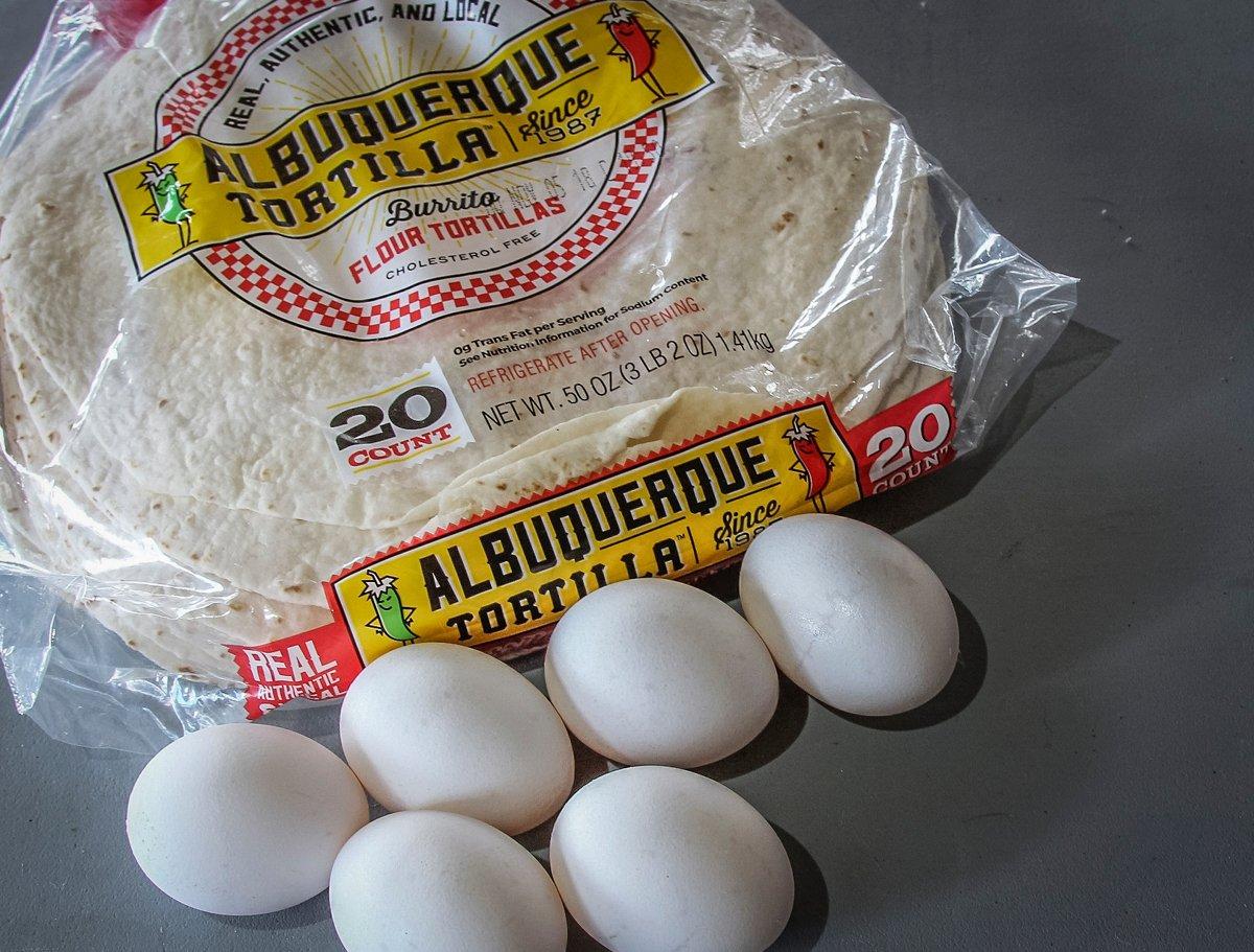 Use as many eggs as you like, and the freshest flour tortillas you can find.