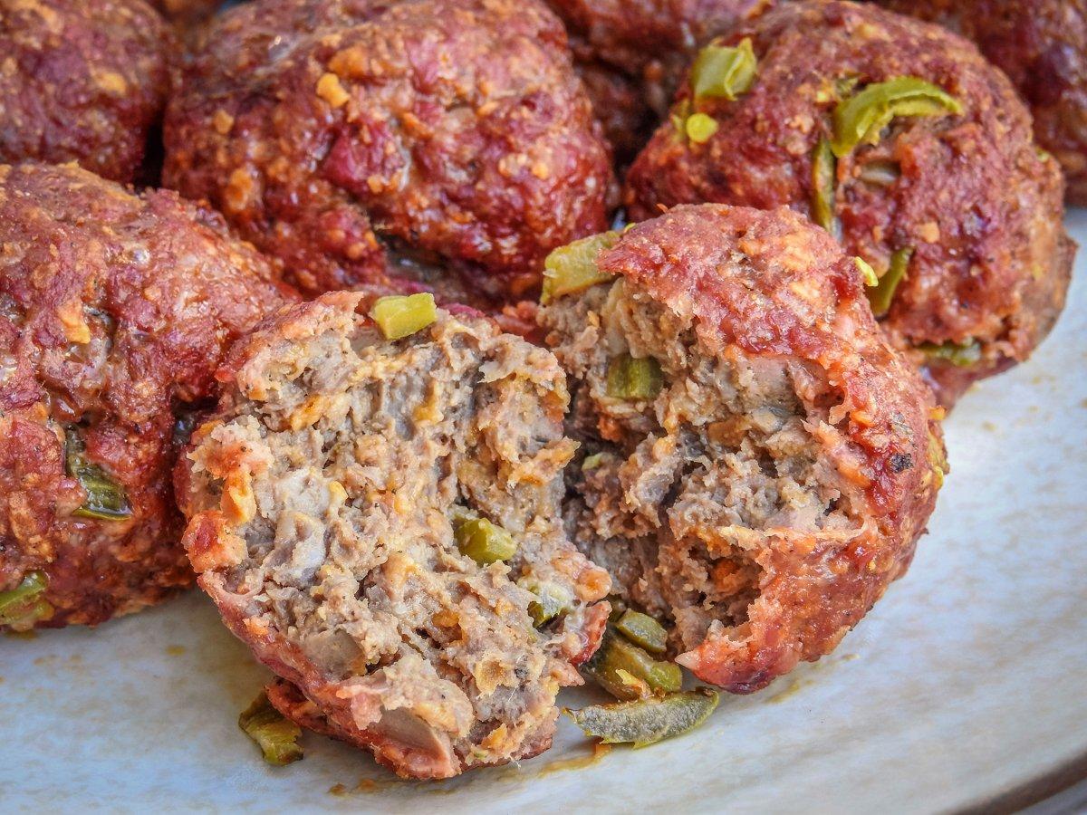 These smoked meatballs are tender, juicy, and full of flavor.