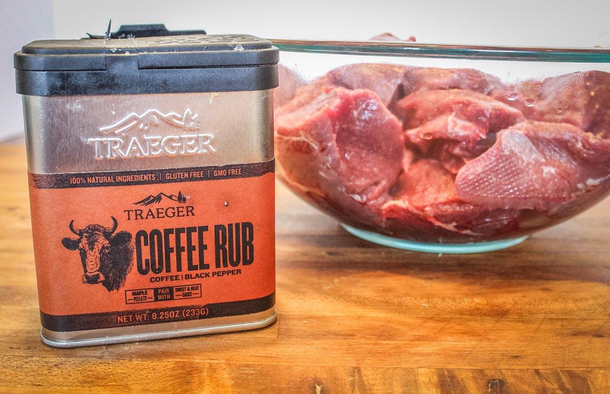 Traeger Coffee Rub adds a slightly sweet coffee flavor to the venison.
