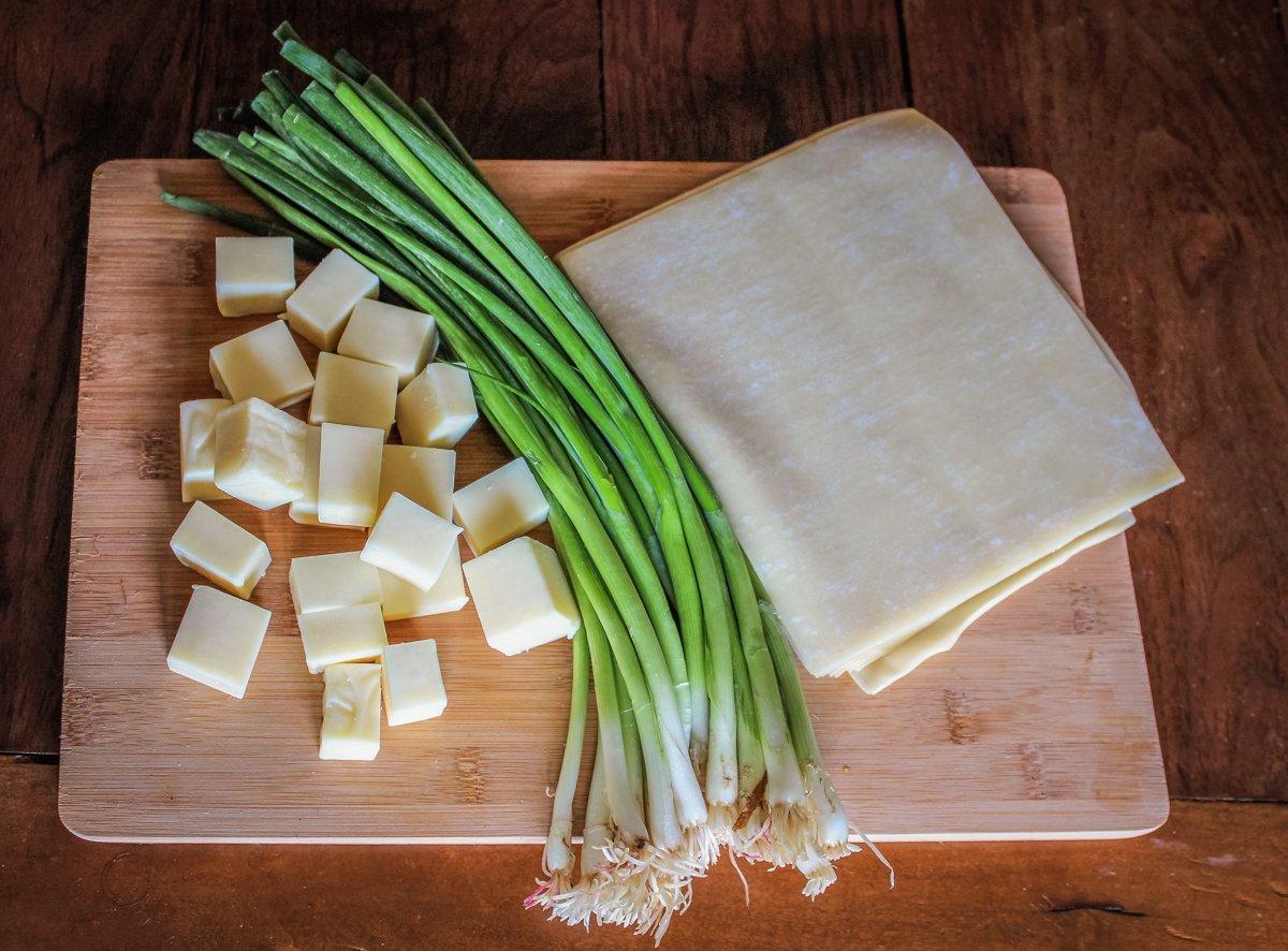 Make sure you get the egg roll sized wrappers.