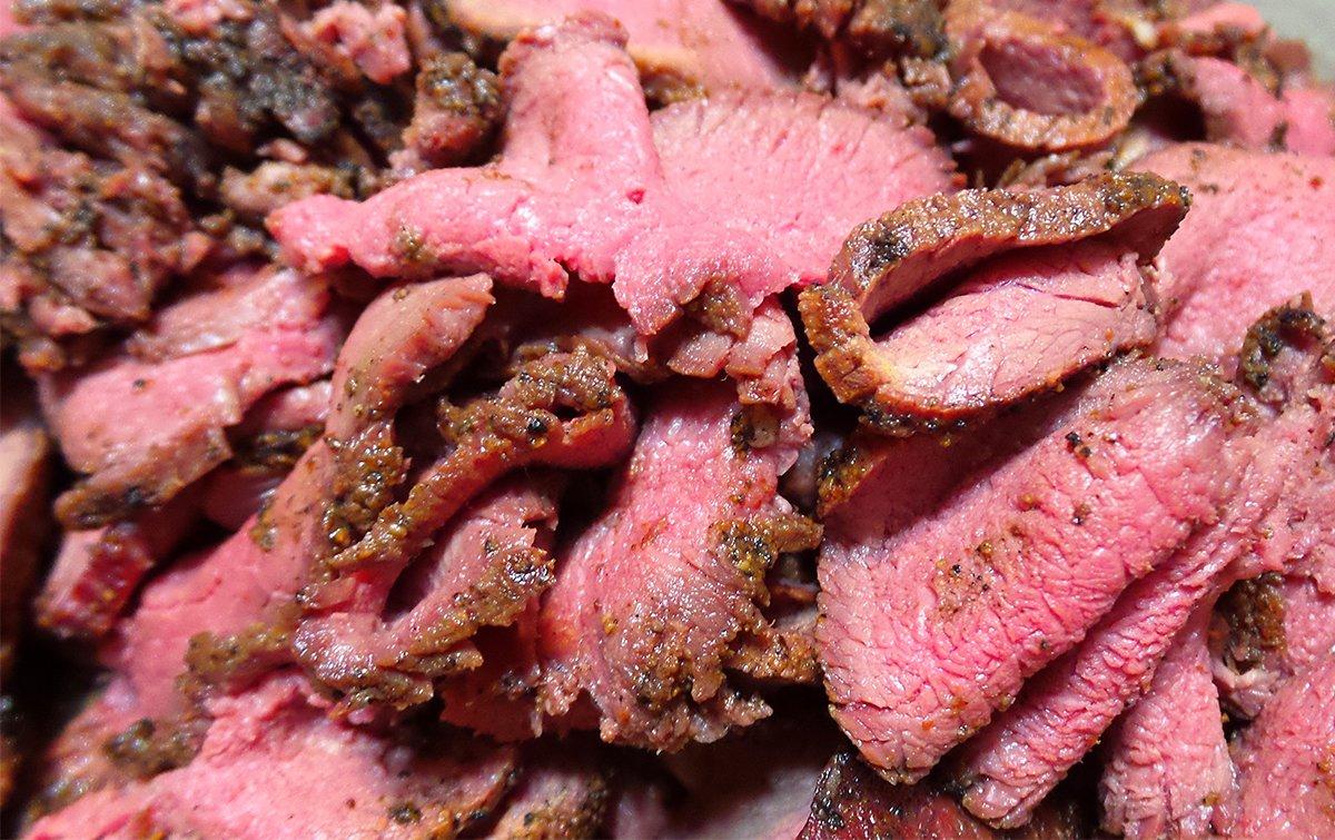 An electric meat slicer makes the job of thinly slicing a few pounds of venison quick and easy.