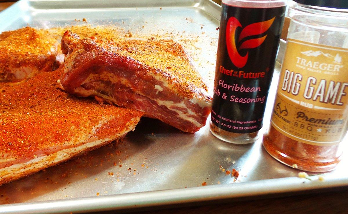 Coat the ribs well on both sides with your favorite rub blend.