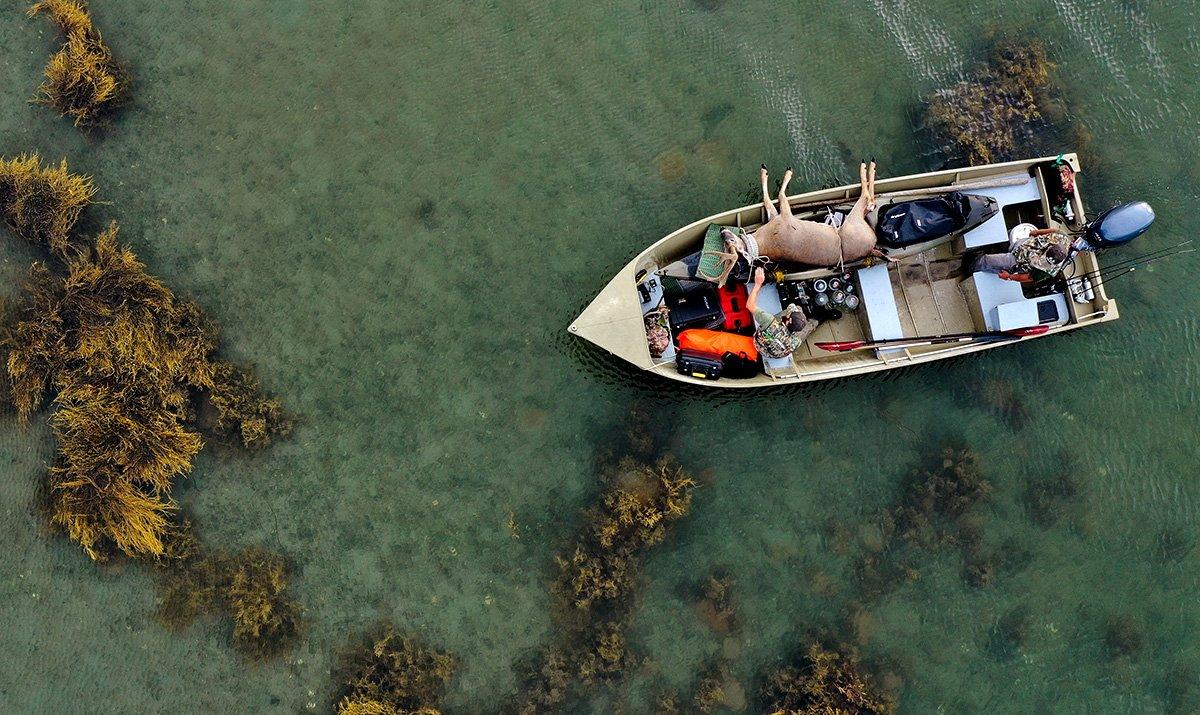 Using a boat can open a new world of hunting access and adventure. (Sea Bucks image)