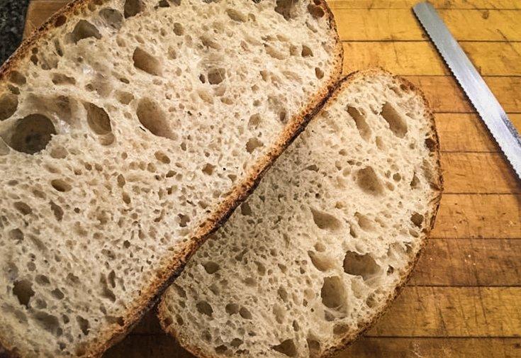 Good sourdough has a crusty surface and a light and airy center. © Steven Jagoda