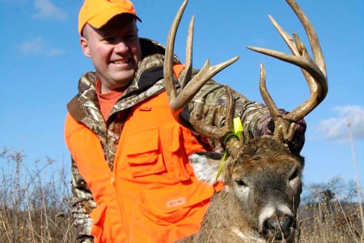 Wisconsin resident Dan Schmidt tagged this 157-inch buck in a 17-acre woodlot. He is a co-owner and editor-in-chief of Deer & Deer Hunting. Along with the DNR, he believes a lengthened rifle season will not negatively impact herds. (Photo courtesy of Dan Schmidt)