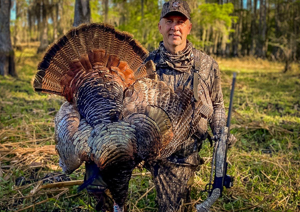 Realtree's David Blanton and a Florida Osceola taken at 35 yards with the CVA Scout and Federal TSS .410 ammo. Image by Realtree