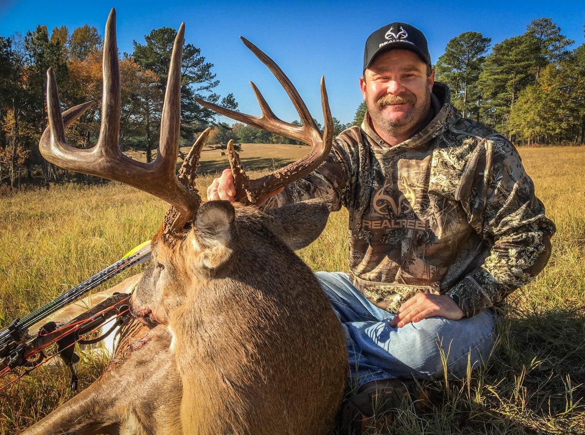 Michael Pitts shows off a big monster buck. (Michael Pitts photo)