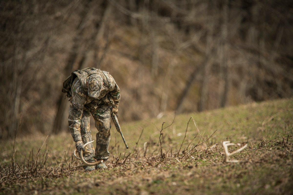 Those who walk a lot while hunting generally find the most sheds. © Bill Konway photo