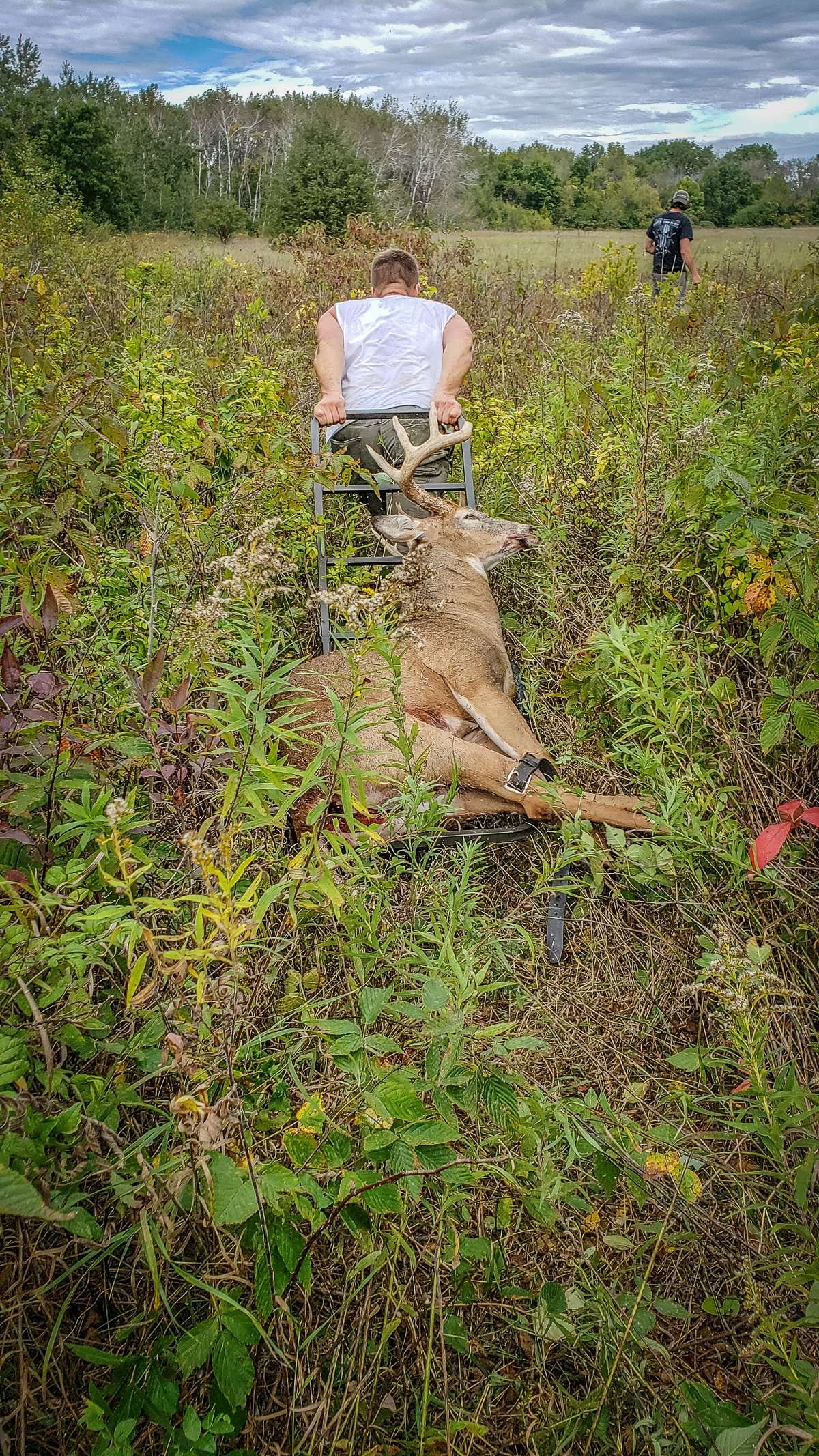 Infalt and his friends had to drag this deer a couple miles to get it out of the marsh and back to the truck. Image by Dan Infalt