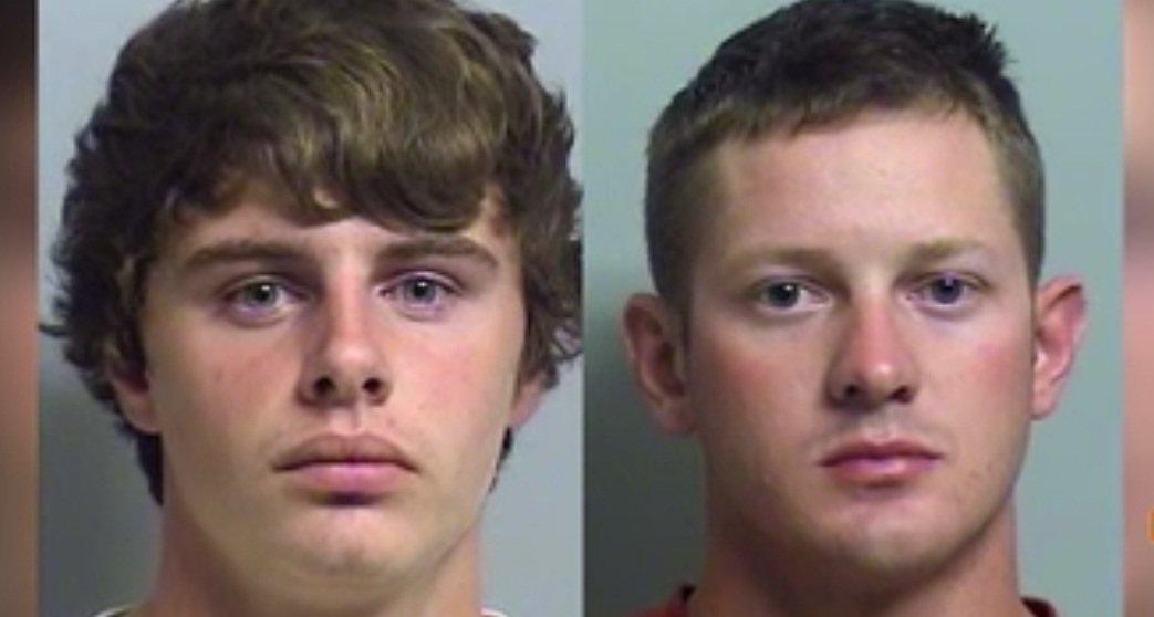 Police arrest Cody Hudson and John Olhman for spraying doe urine on Walmart merchandise.