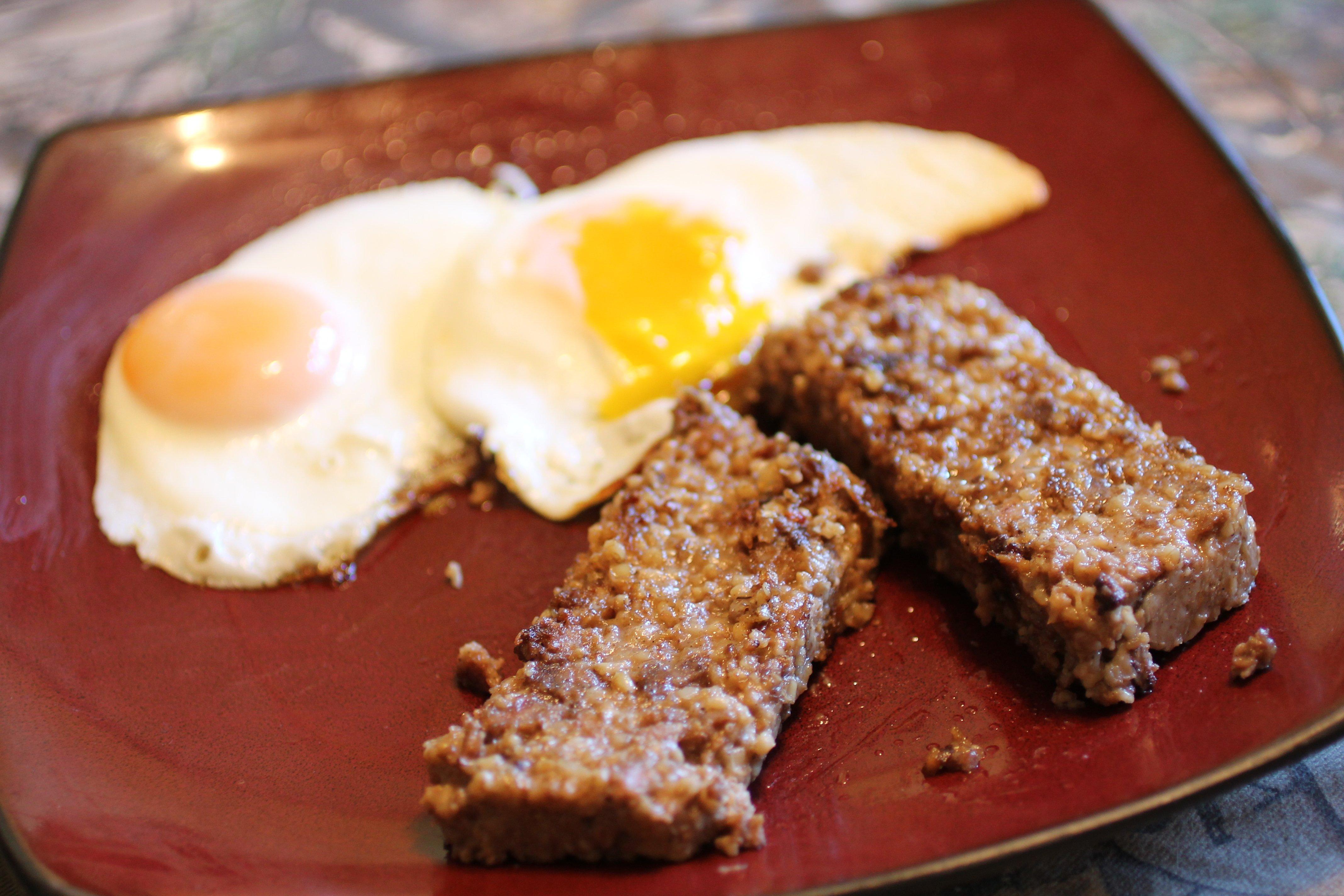 Don't let the oatmeal fool you, goetta is a savory, meaty, stick to your ribs breakfast.