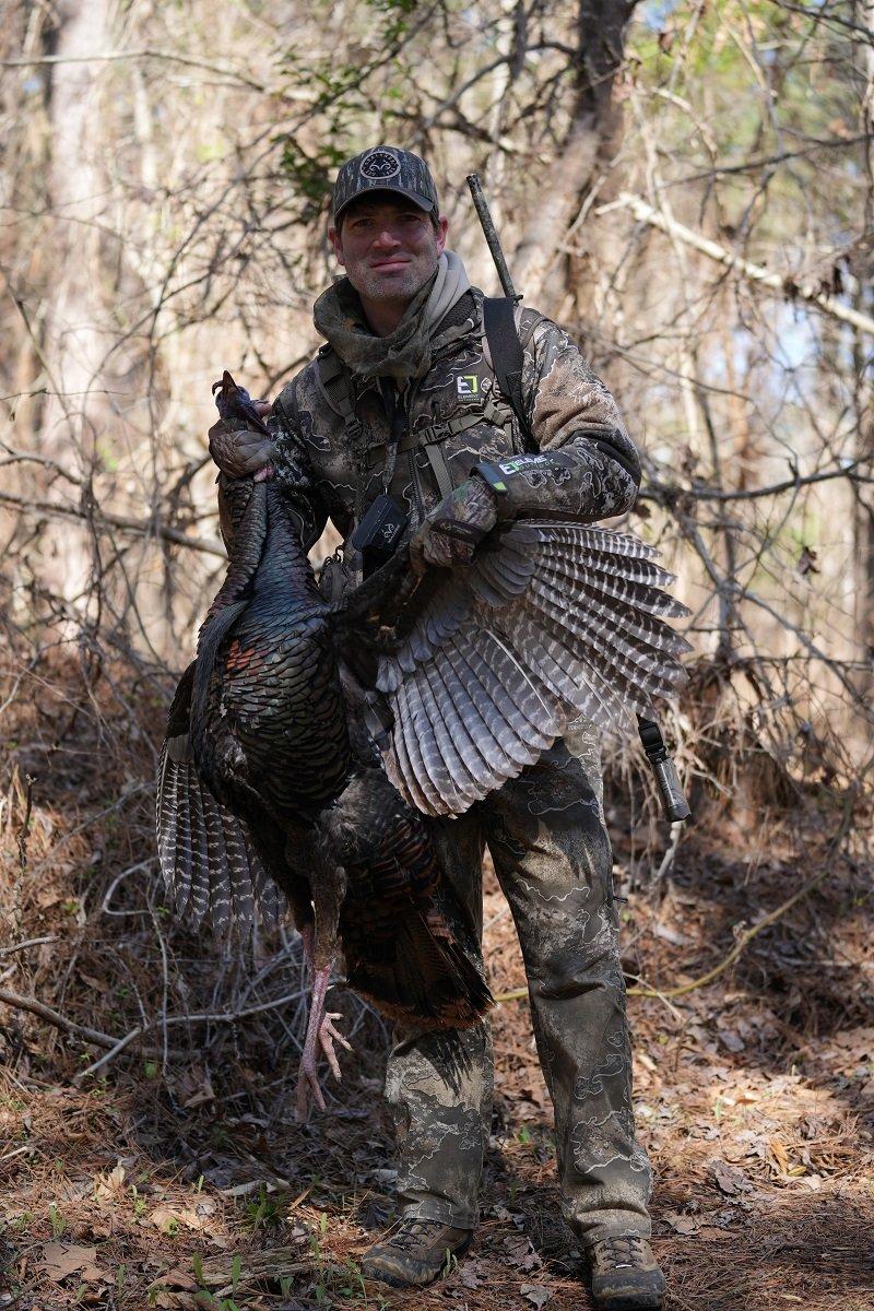 Phillip Culpepper shows off a well-earned bird after a challenging hunt. Image provided by Phillip Culpepper