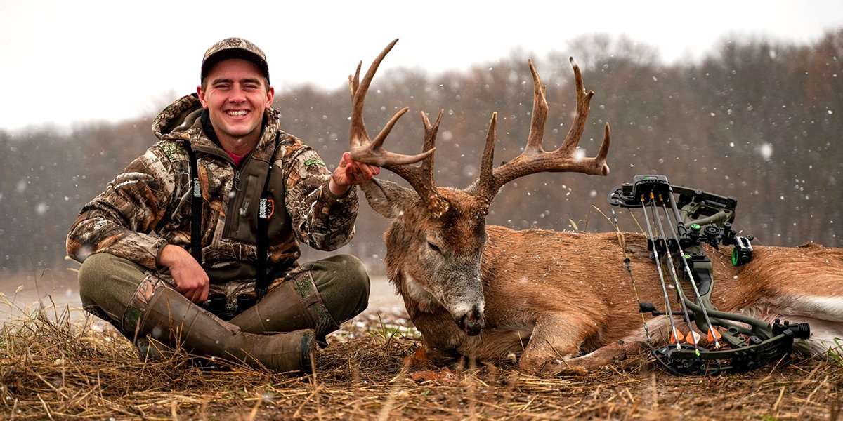 Elliott Smith's 2021 buck scored 176 3/8 inches (green gross score). Image courtesy of Elliott Smith