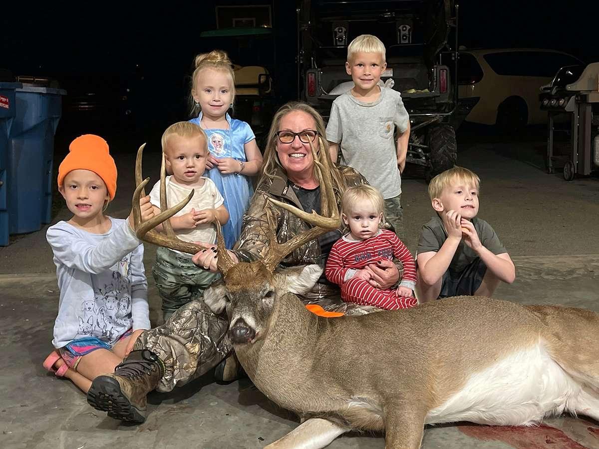 Nielsen and her husband have purchased each of their 9 grandchildren lifetime North Carolina hunting licenses. Nielsen and her husband have purchased each of their 9 grandchildren lifetime North Carolina hunting licenses.