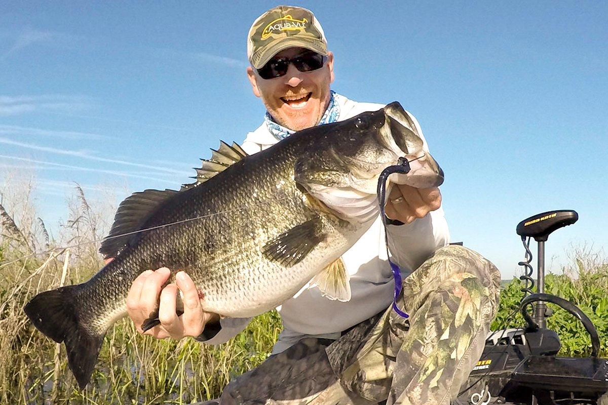 There's always a chance for a double-digit largemouth when you're fishing in Florida. 