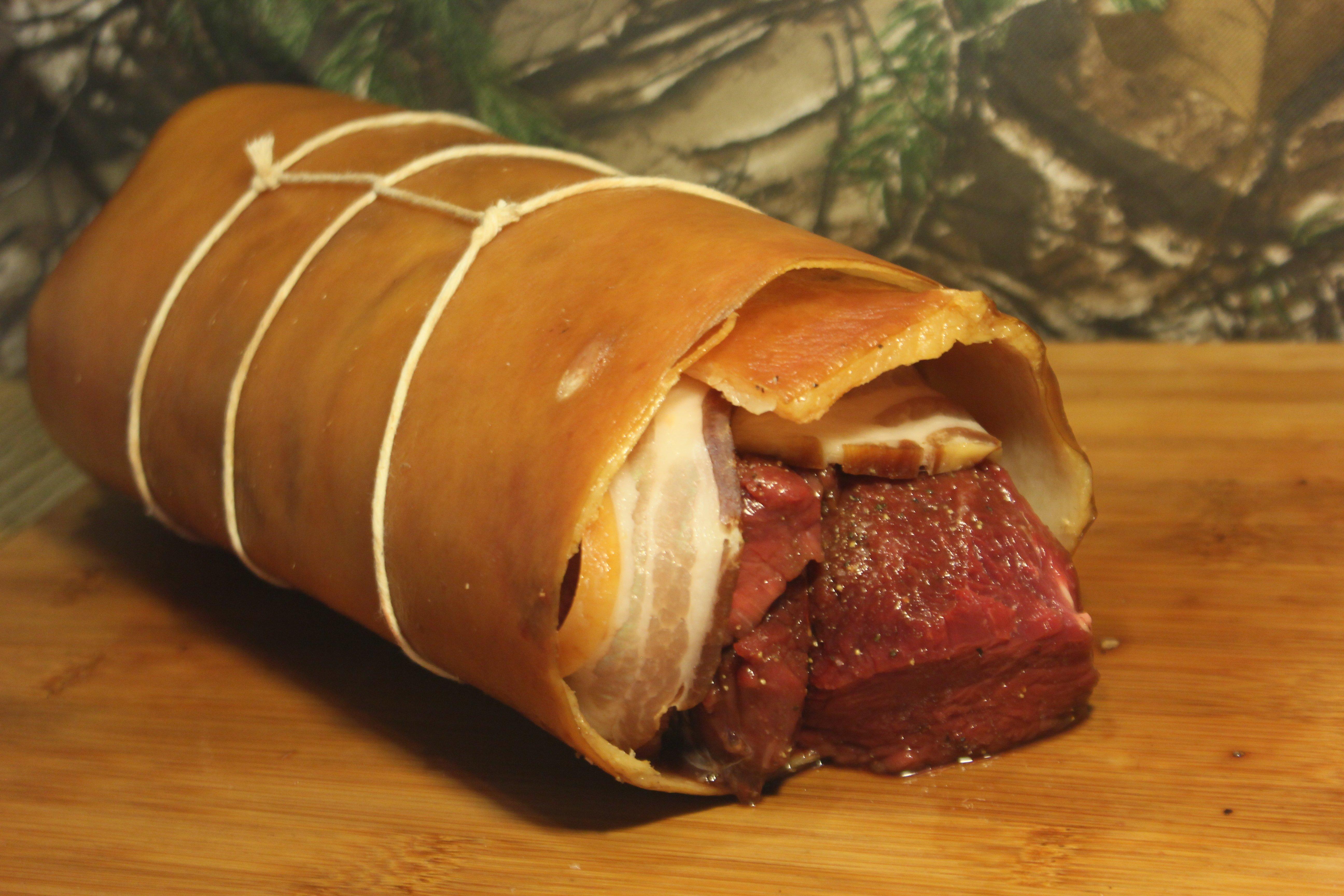 Smoked Venison Backstraps Wrapped In Bacon