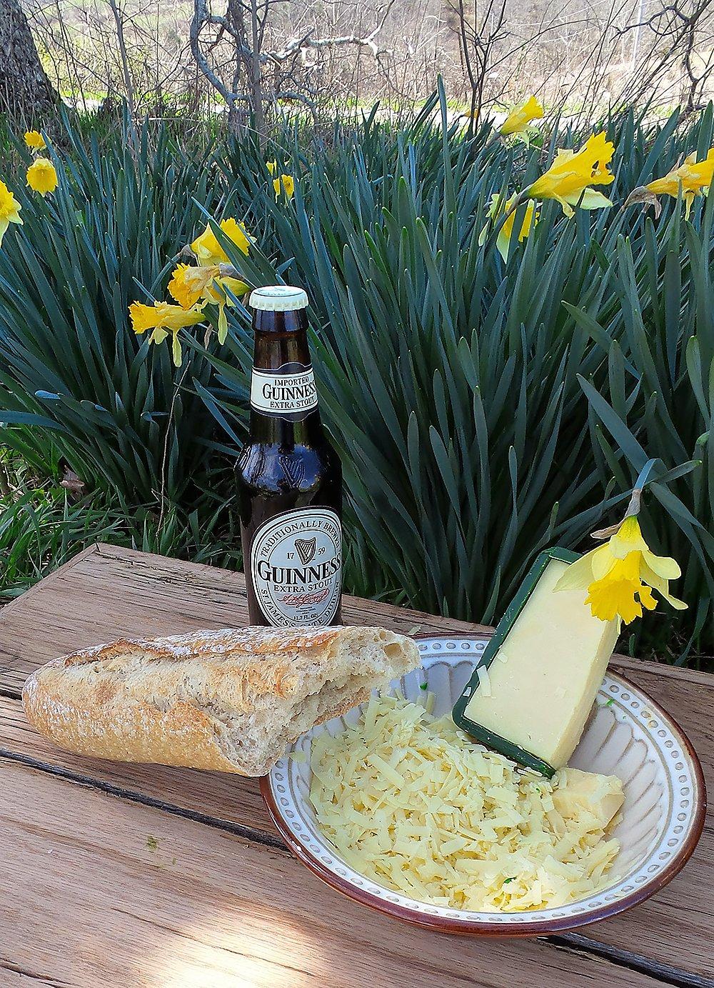 Guinness Beer and Irish Cheddar give this American favorite an Irish feel.