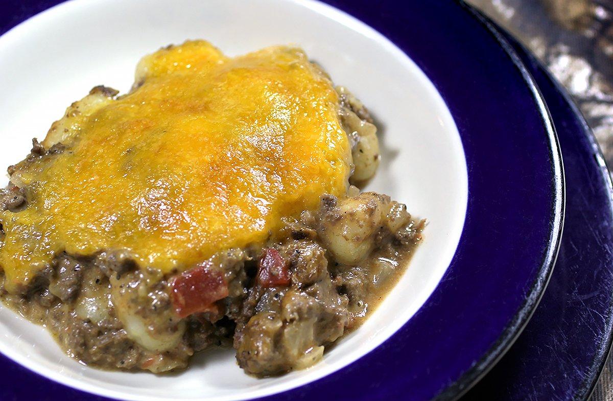 A bowl of Venison Cheeseburger Gnocchi hits the spot when it comes to a hearty meal.