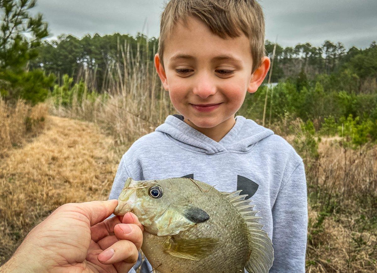 Anse Brantley with the makings of a fish dinner. (Author photo)