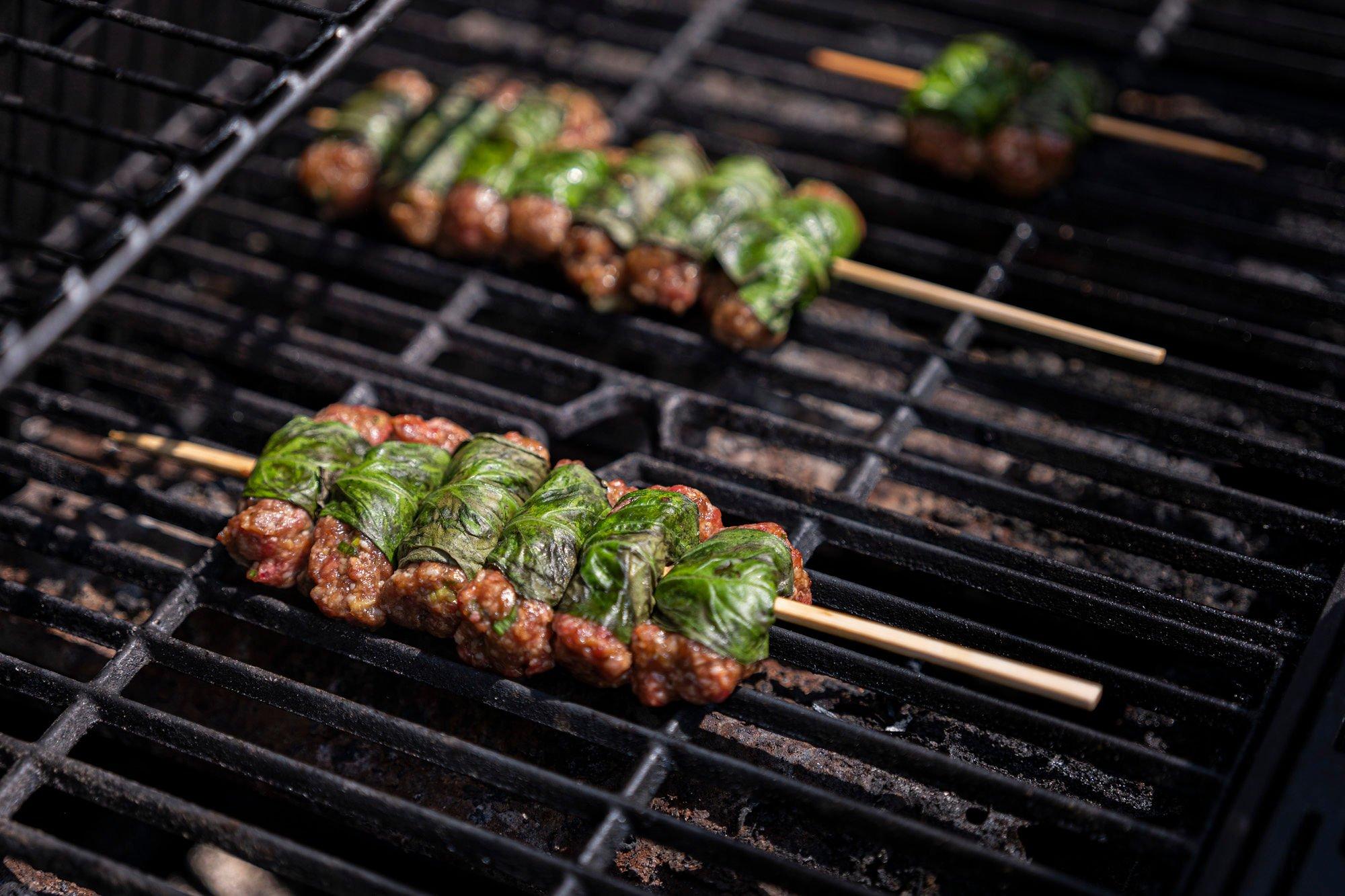 Grill the skewers until the meat is done to your liking. Image by Grit Media