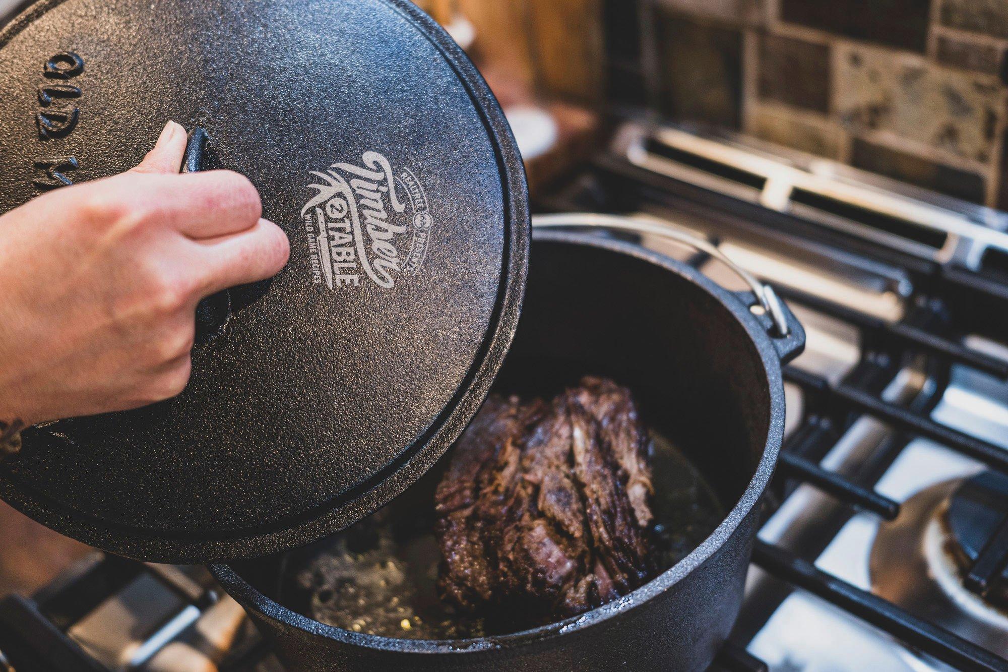 Braise the game meat. Image by Grit Media