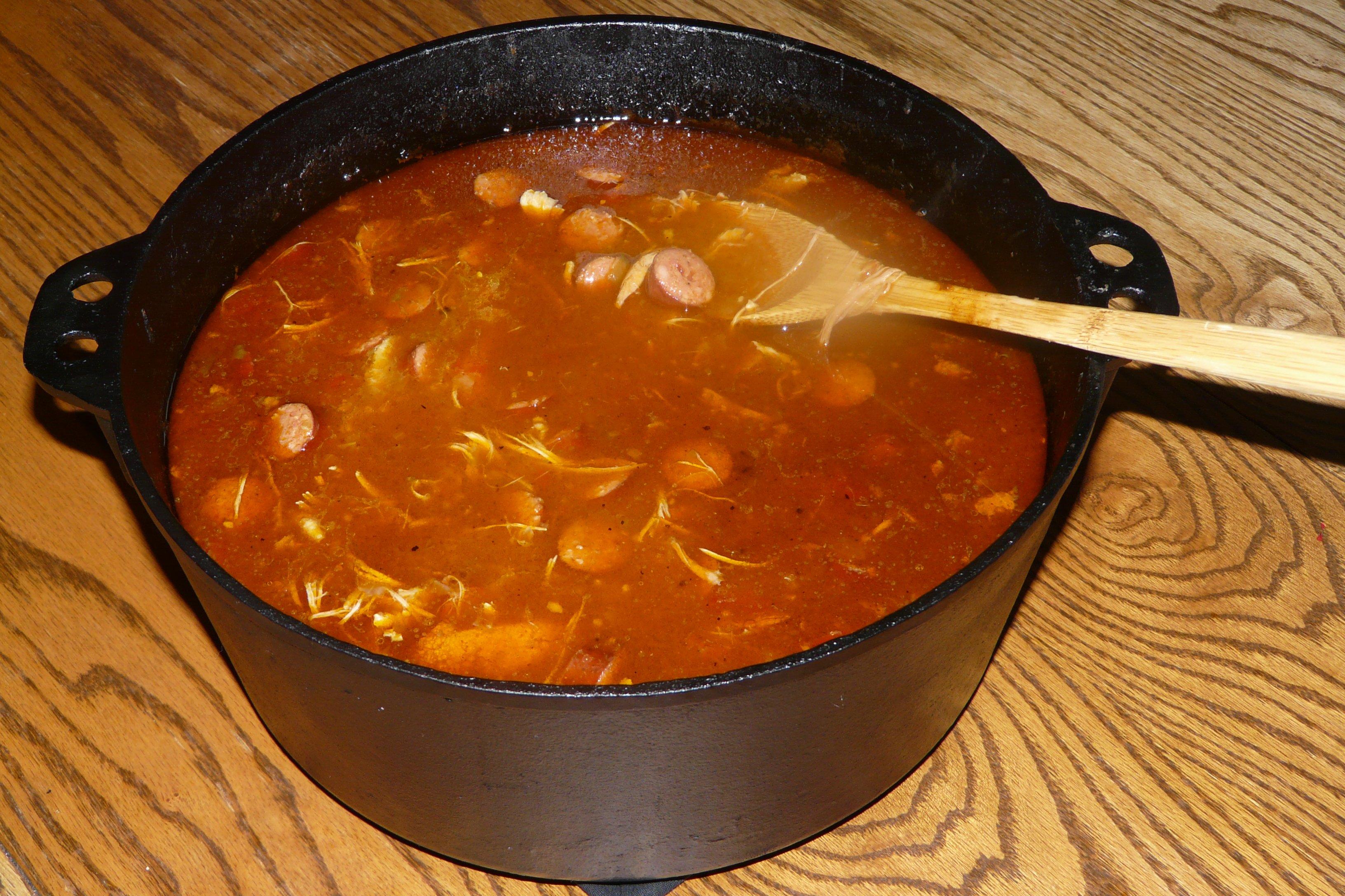 Nothing makes a pot of gumbo like a cast iron dutch oven.
