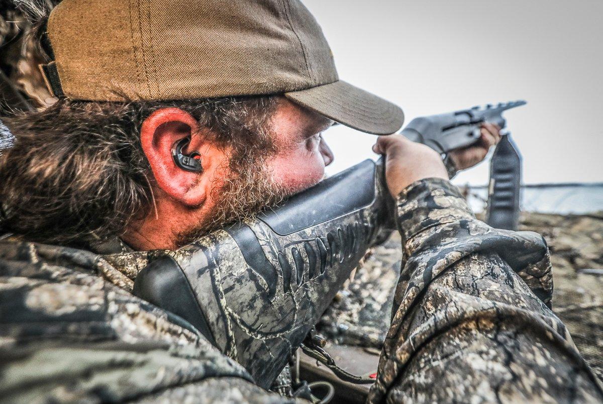 Waterfowl hunting in close proximity to other shooters can be particularly damaging to hearing. Image by Tetra Hearing