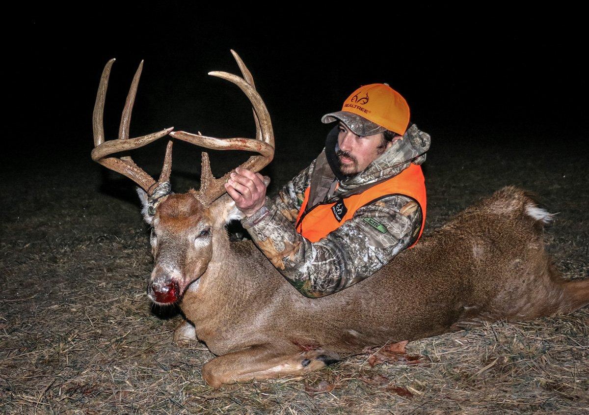 Honeycutt used onX to identify where this buck was likely bedding. He set up between that and where it was likely going to feed. (Photo courtesy of Josh Honeycutt)