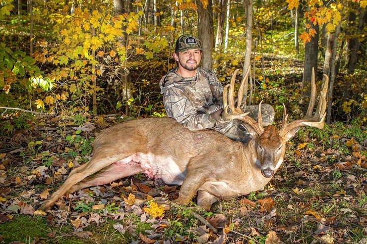 Dustin Huff's buck is the largest typical ever harvested in the United States, and it's second in the world to the Milo Hanson buck. Image courtesy of Dustin Huff