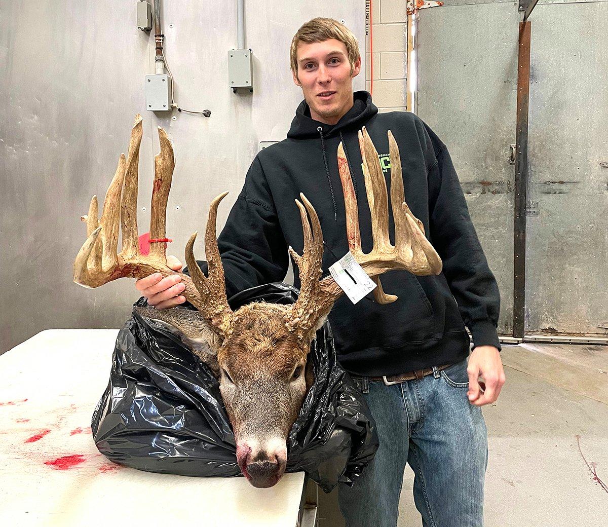 Mcallister took his buck to Korte Meat Processing, which shared the first photos on social media.