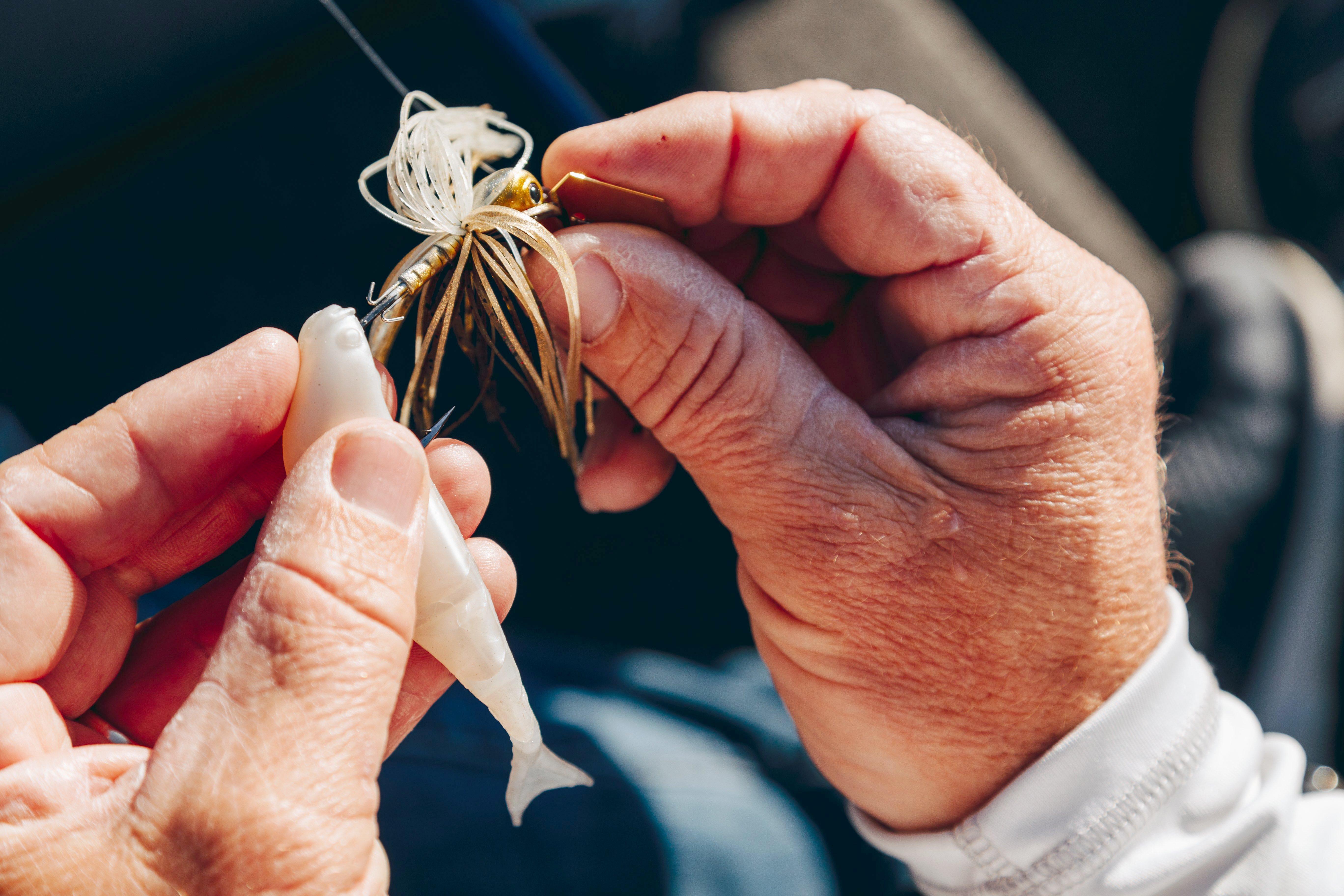 Chatterbaits quickly became an all-time great lure choice, especially in spring. When water's cold, use a straight trailer without much action. Image by Millennium Promotions