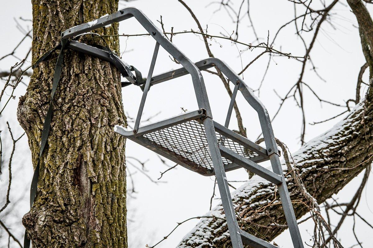 Proper treestand maintenance and upkeep is very important for safety. Image by Bill Konway