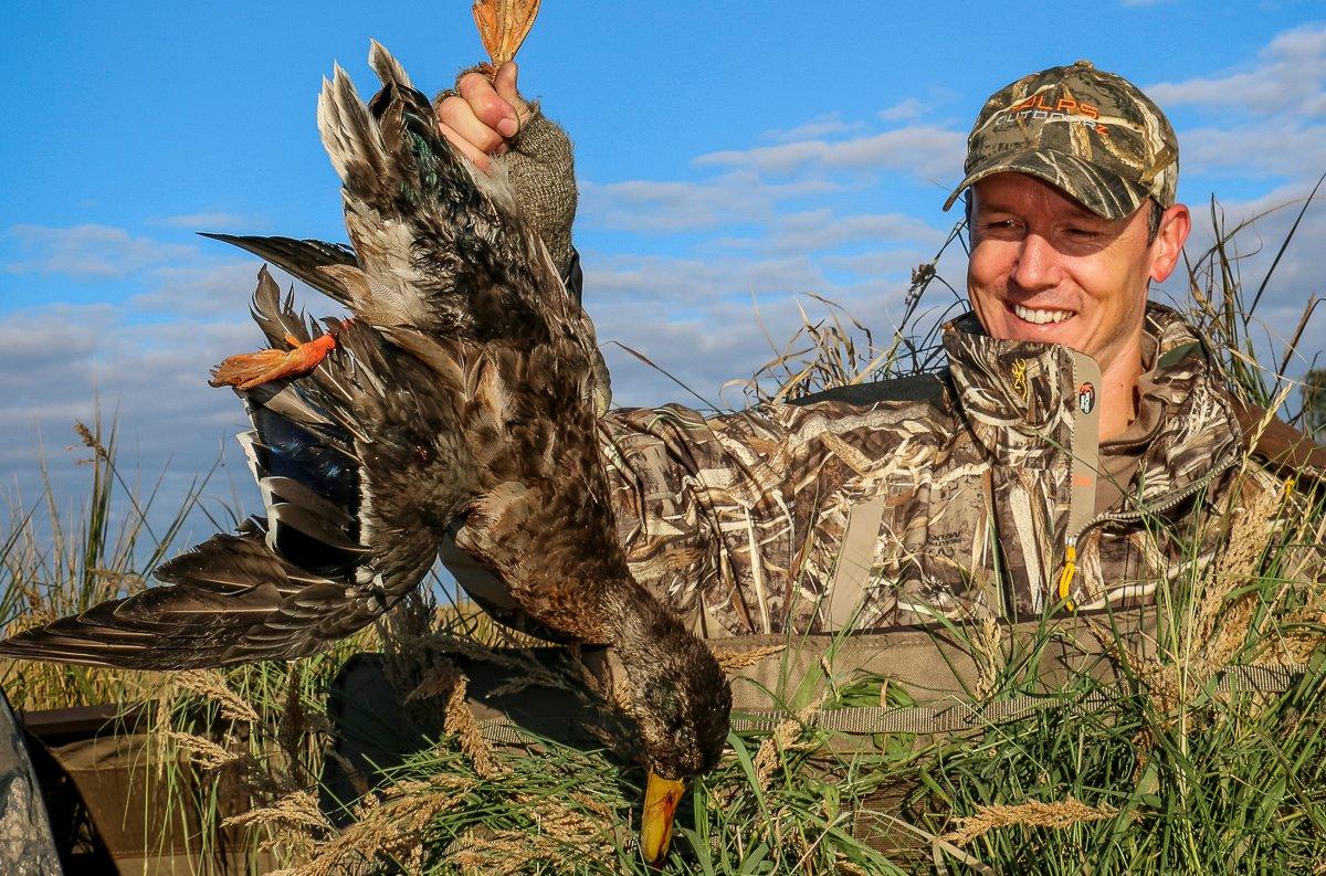 More waterfowlers are discovering the benefits of A-frame-style blinds. Photo by Brian Lovett