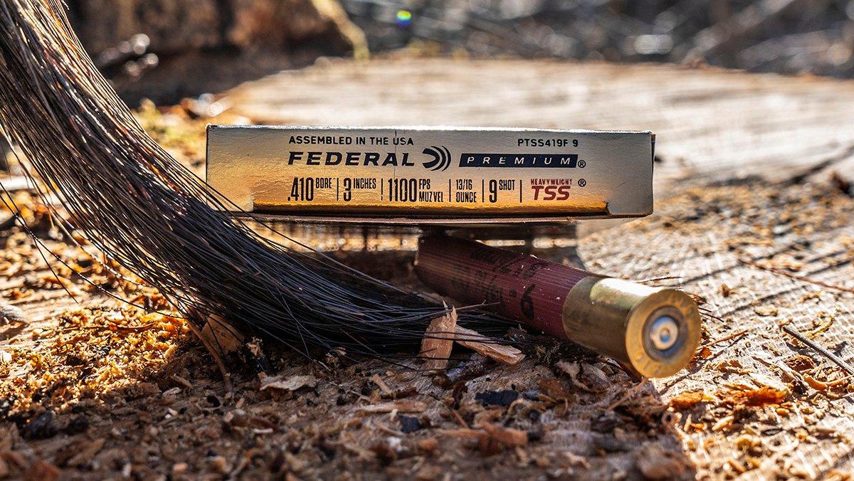 A No. 9 TSS pellet has the same amount of energy downrange as No. 5 copper-plated lead. Image by Federal Ammunition