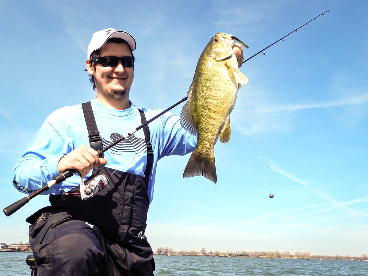 The drop-shot rig shines on finicky bass in deep water. 