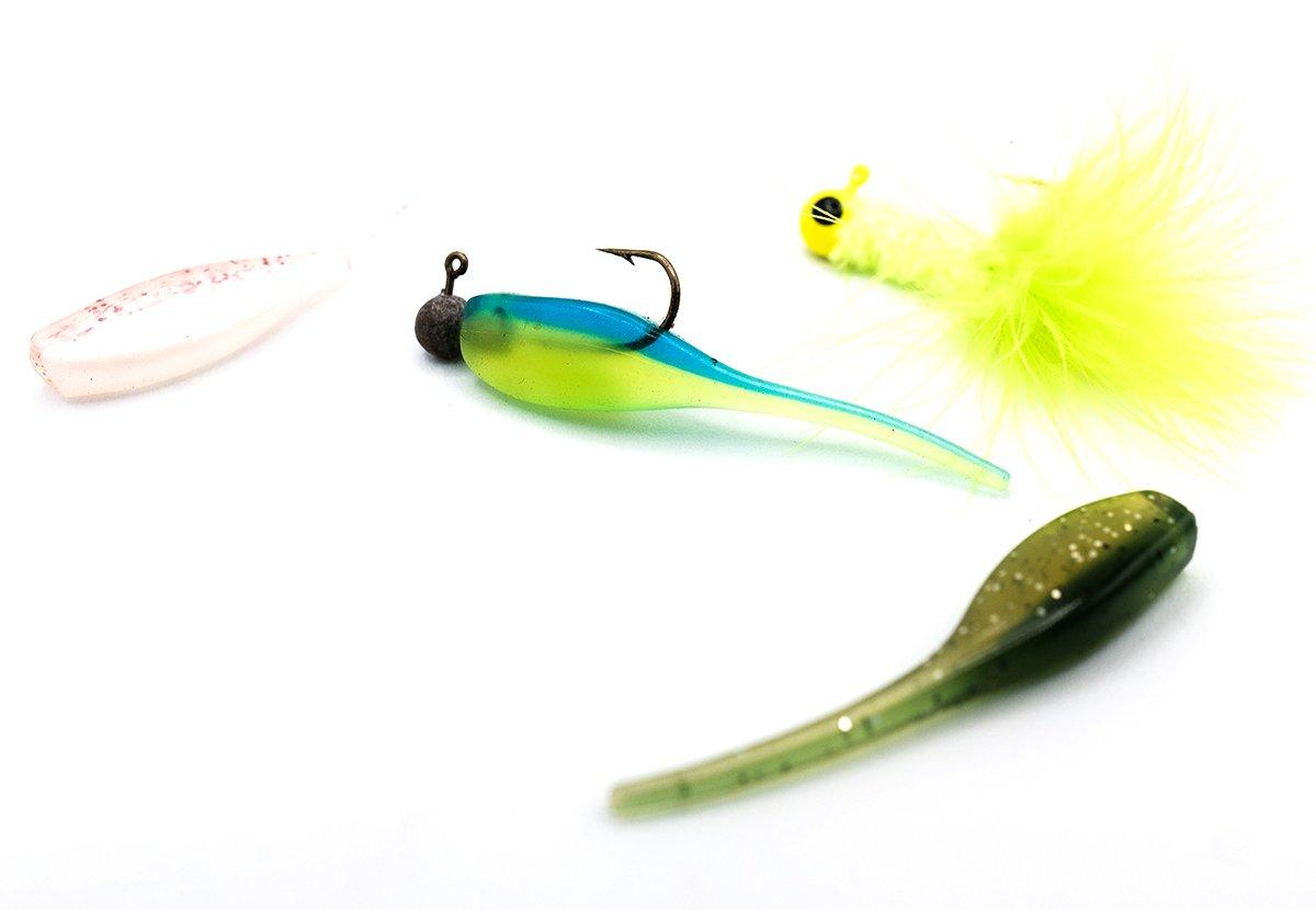 A selection of some of the author's favorite jig offerings for dip-fishing crappies.