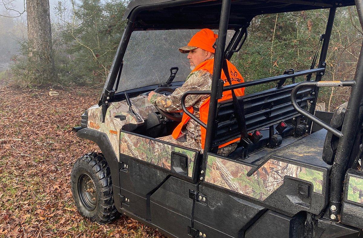 In general, ATVs make more sense for evening food source sits than for early morning timber sits. Image by Kinion Bankston 