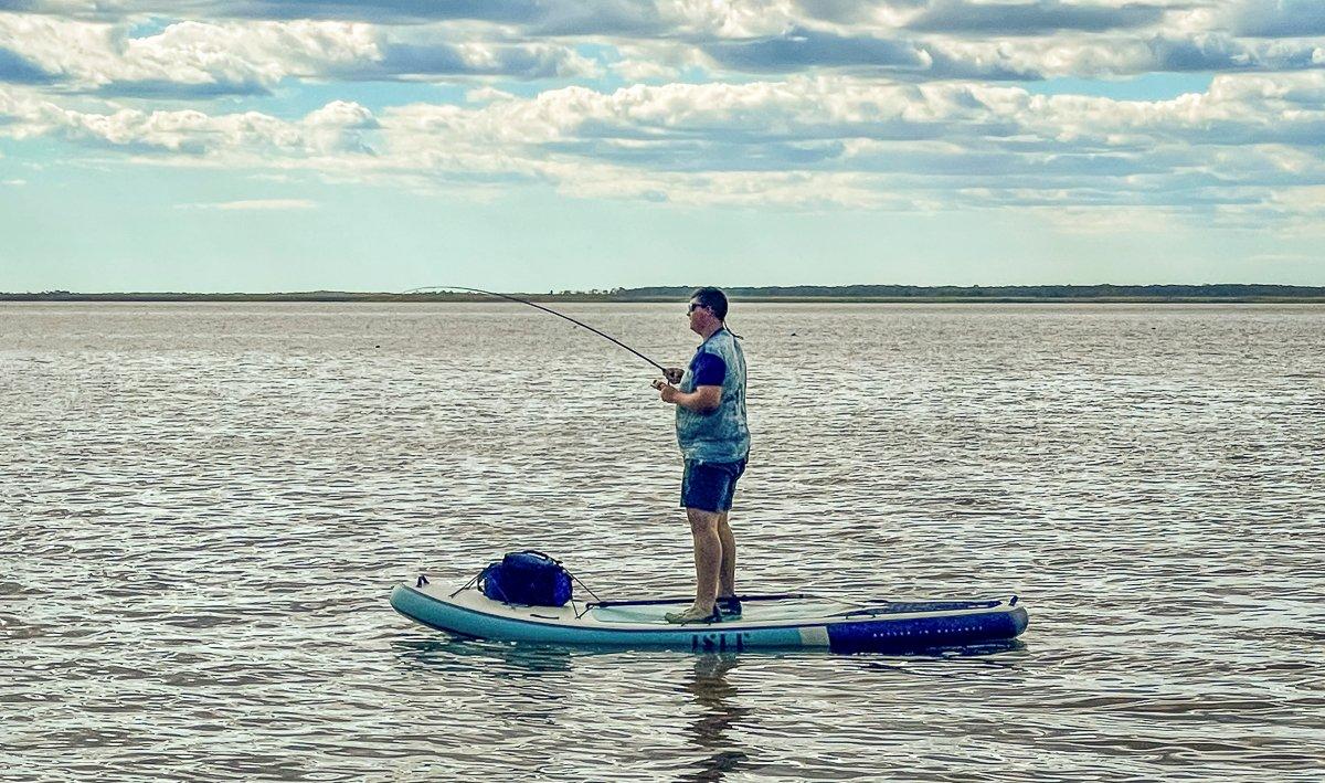 The ISLE inflatable paddle board was the perfect platform for fishing the bay.