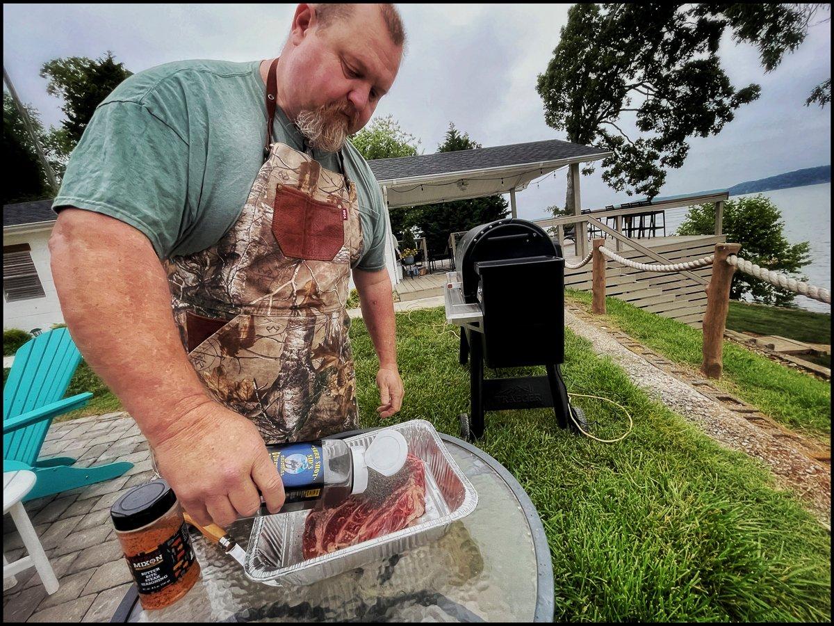 Season the roast well on all surfaces before smoking.