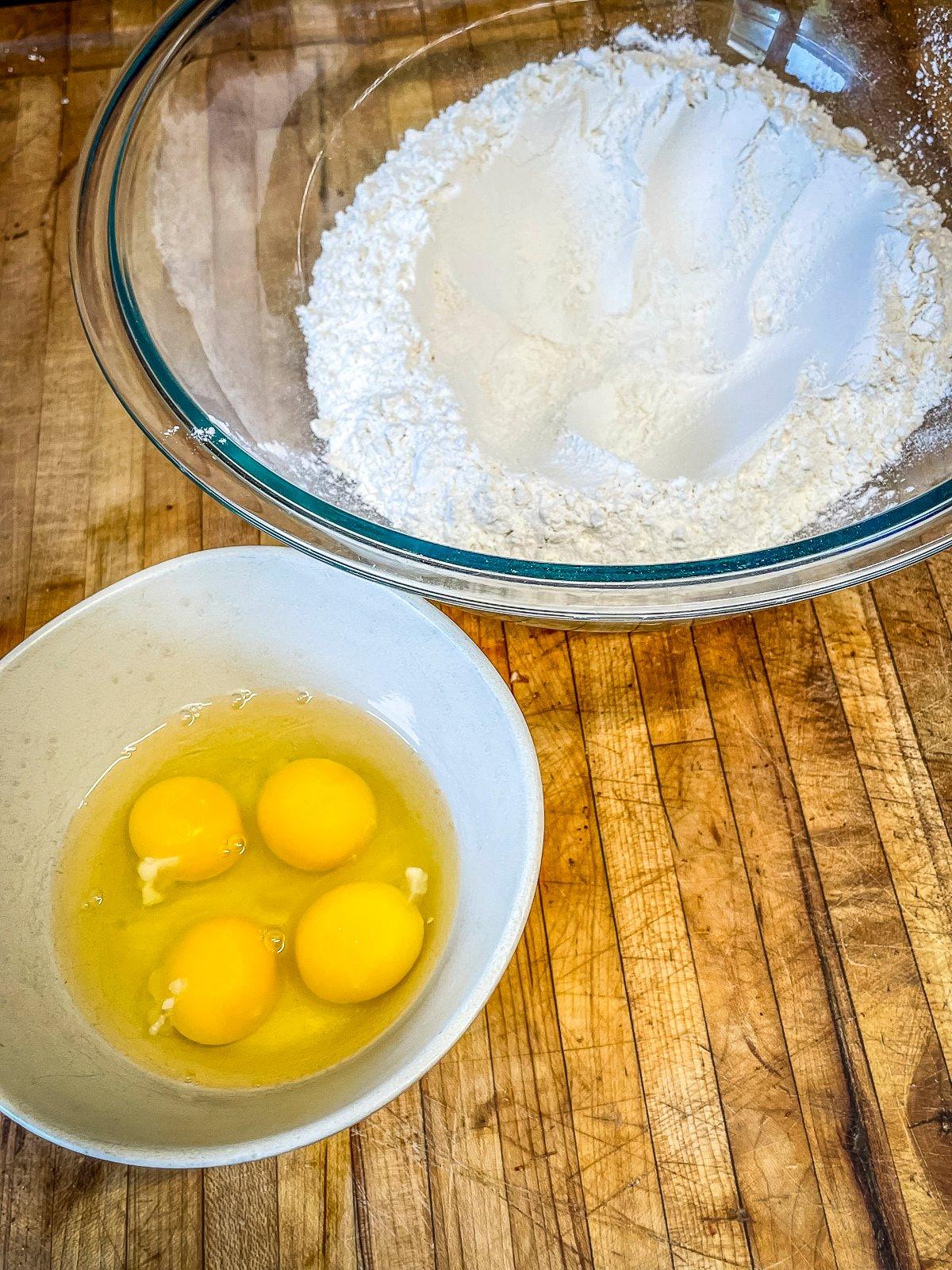 The spaetzle dough is similar to fresh pasta.