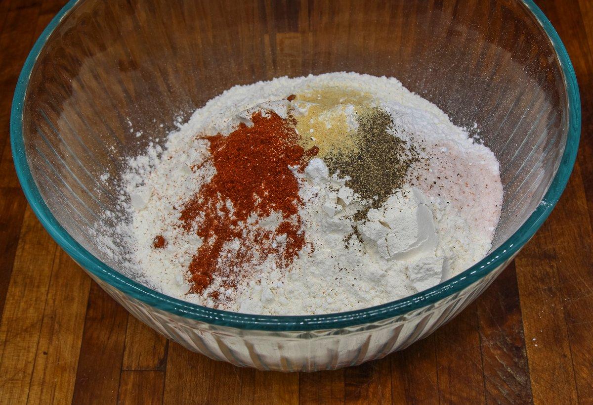 Mix the dry ingredients together well before adding the wet portion of the recipe. 