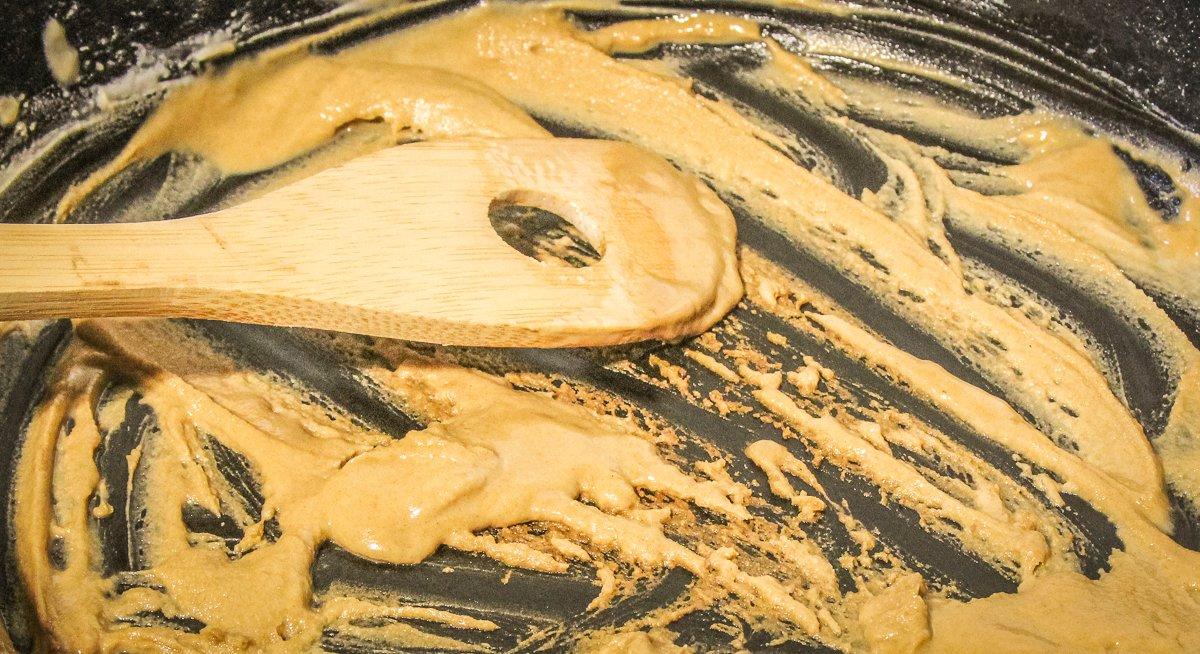 Start by making a roux from flour and oil cooked to a peanut butter color.